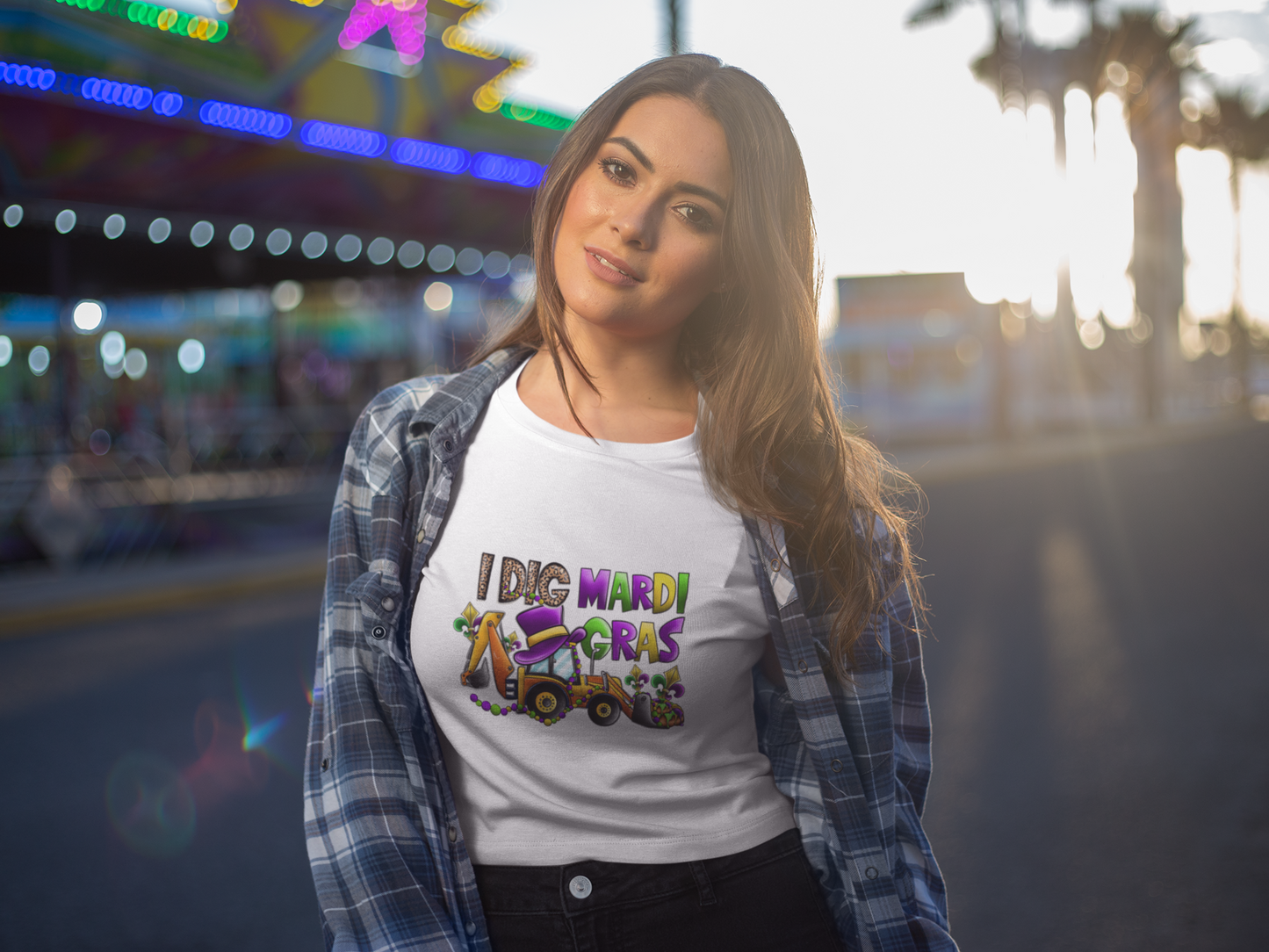 I Dig Mardi Gras Short-Sleeve Unisex Basic Softstyle Short-Sleeve T-Shirt