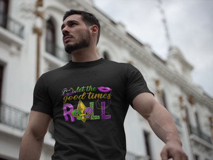 Let The Good Times Roll Mardi Gras Unisex Basic Softstyle Short-Sleeve T-Shirt