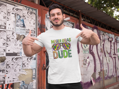 Mardi Gras Dude Unisex Staple Short-Sleeve T-Shirt