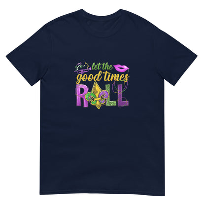 Let The Good Times Roll Mardi Gras Unisex Basic Softstyle Short-Sleeve T-Shirt