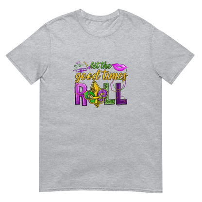 Let The Good Times Roll Mardi Gras Unisex Basic Softstyle Short-Sleeve T-Shirt