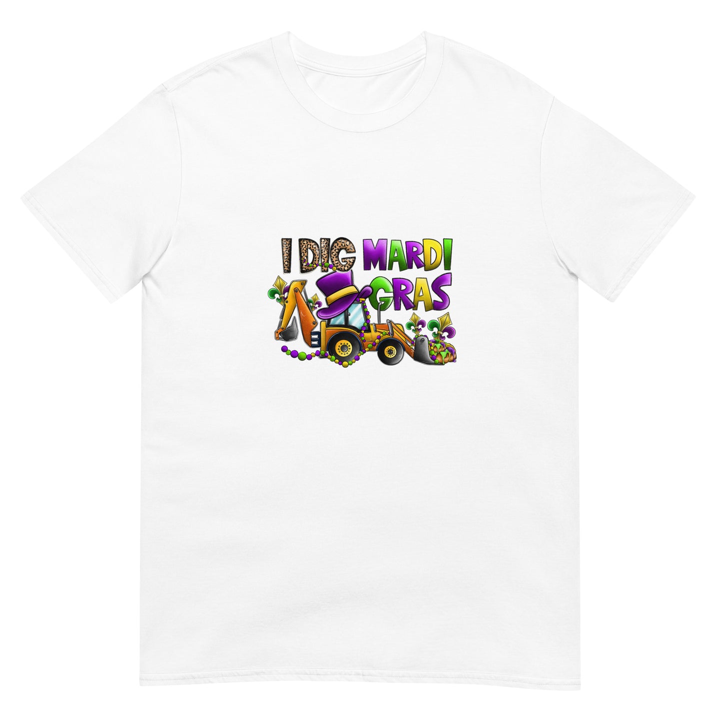 I Dig Mardi Gras Short-Sleeve Unisex Basic Softstyle Short-Sleeve T-Shirt