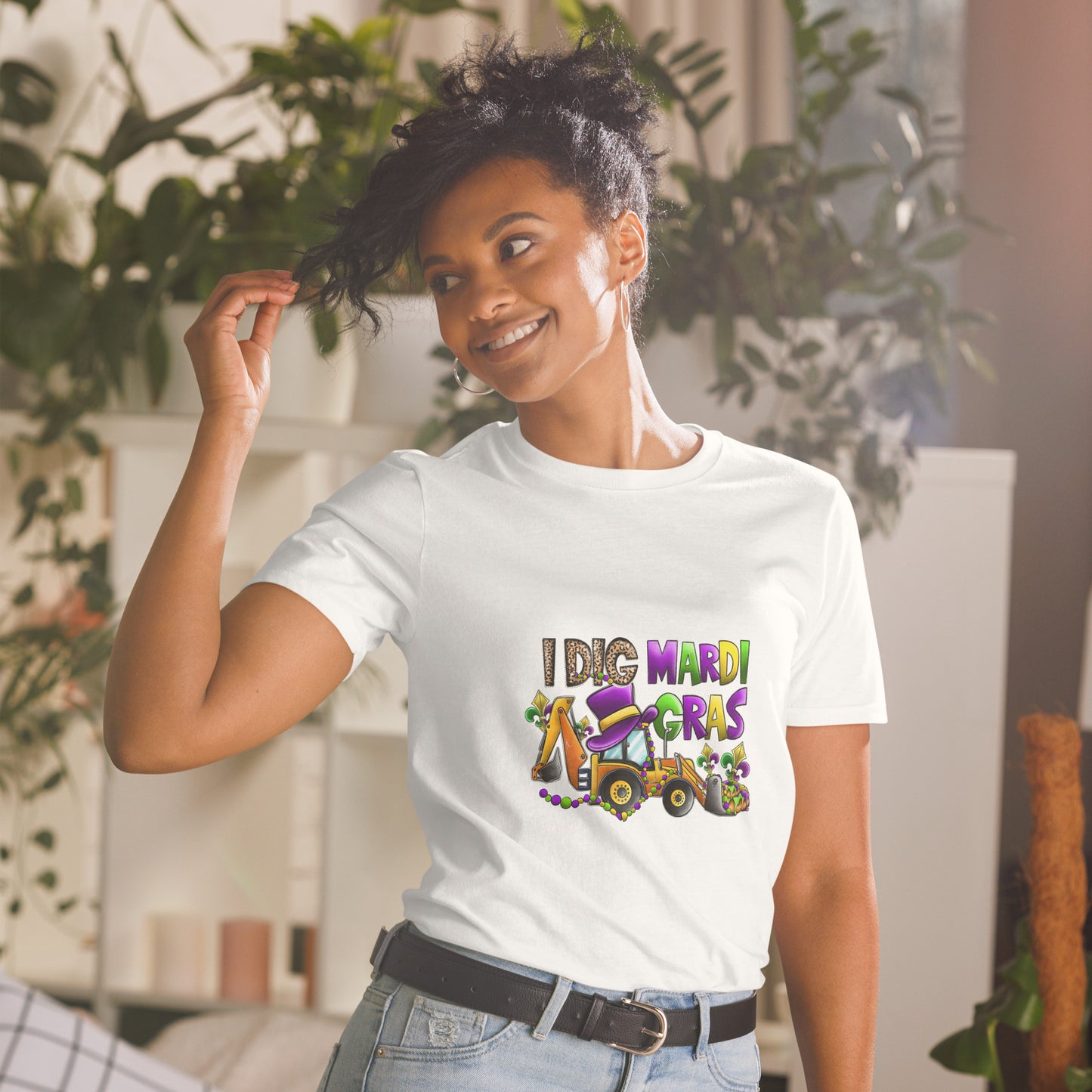 I Dig Mardi Gras Short-Sleeve Unisex Basic Softstyle Short-Sleeve T-Shirt