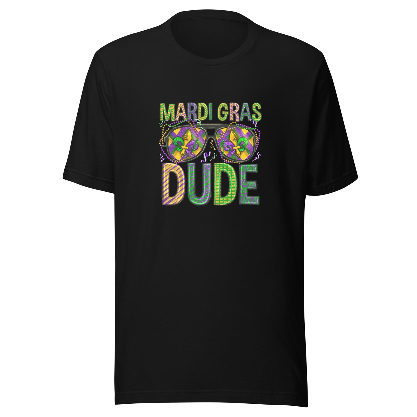 Mardi Gras Dude Unisex Staple Short-Sleeve T-Shirt